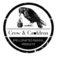 logo for crow and cauldron witchy goth shop australia