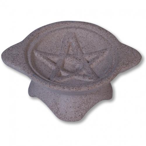 side view of the small pentagram incense burner holder offering or trinket dish