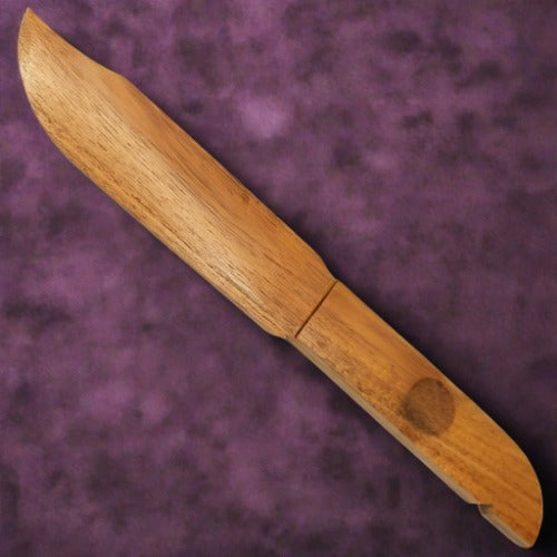 wooden ceremonial ritual dagger with pentacle on hilt