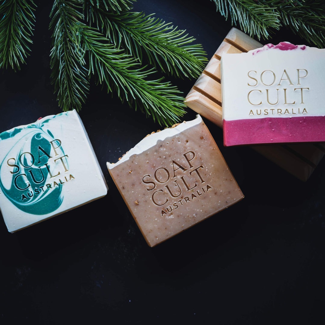 handcrafted vegan christmas soap for gothmas