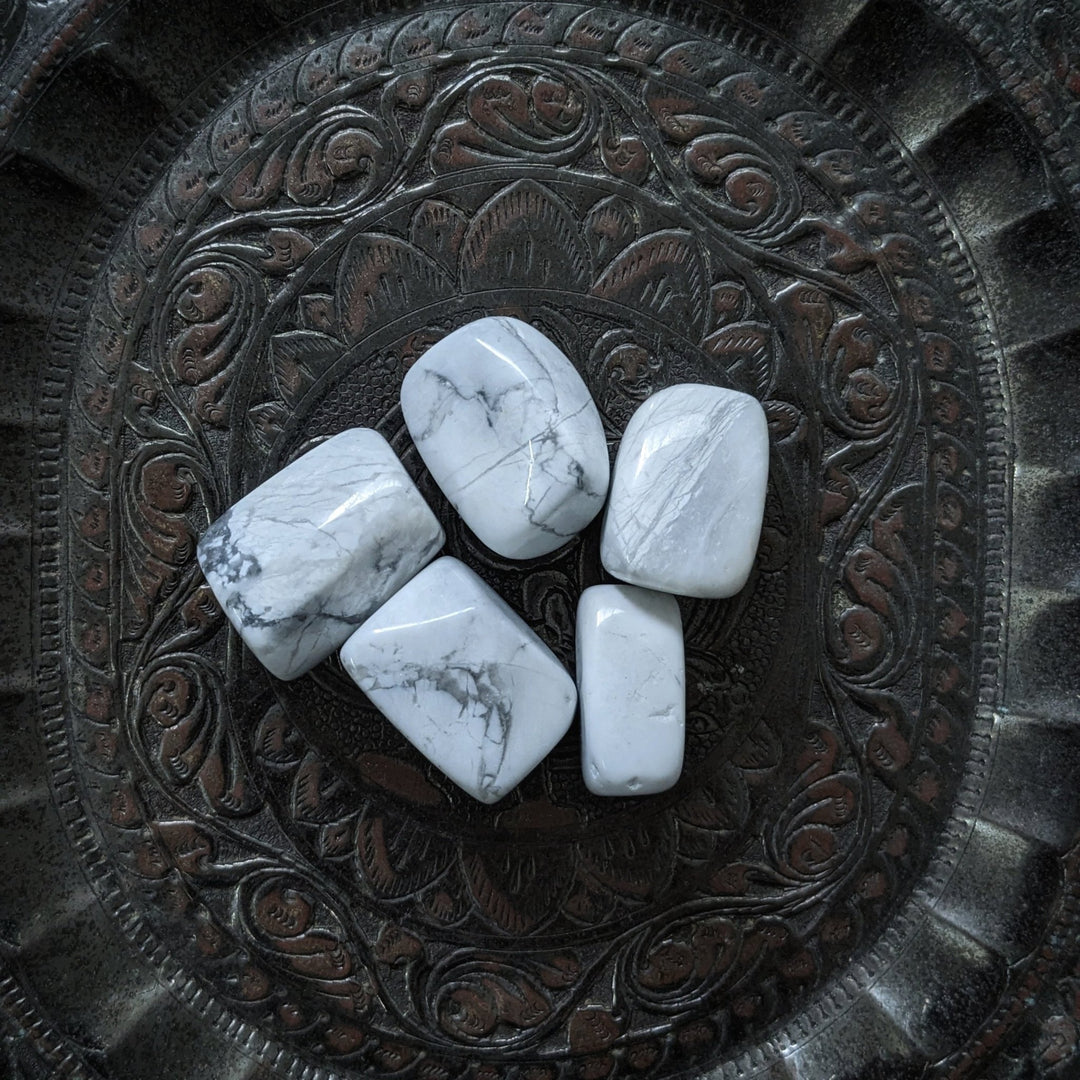 White Howlite Tumbled Crystals | Medium - Soap Cult Australia