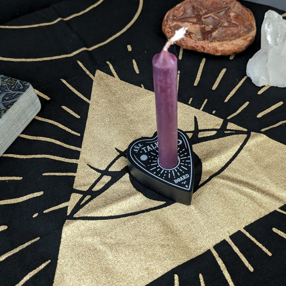 Wish Spell Candle Holder | Ouija Planchette Heart Shaped - Soap Cult Australia